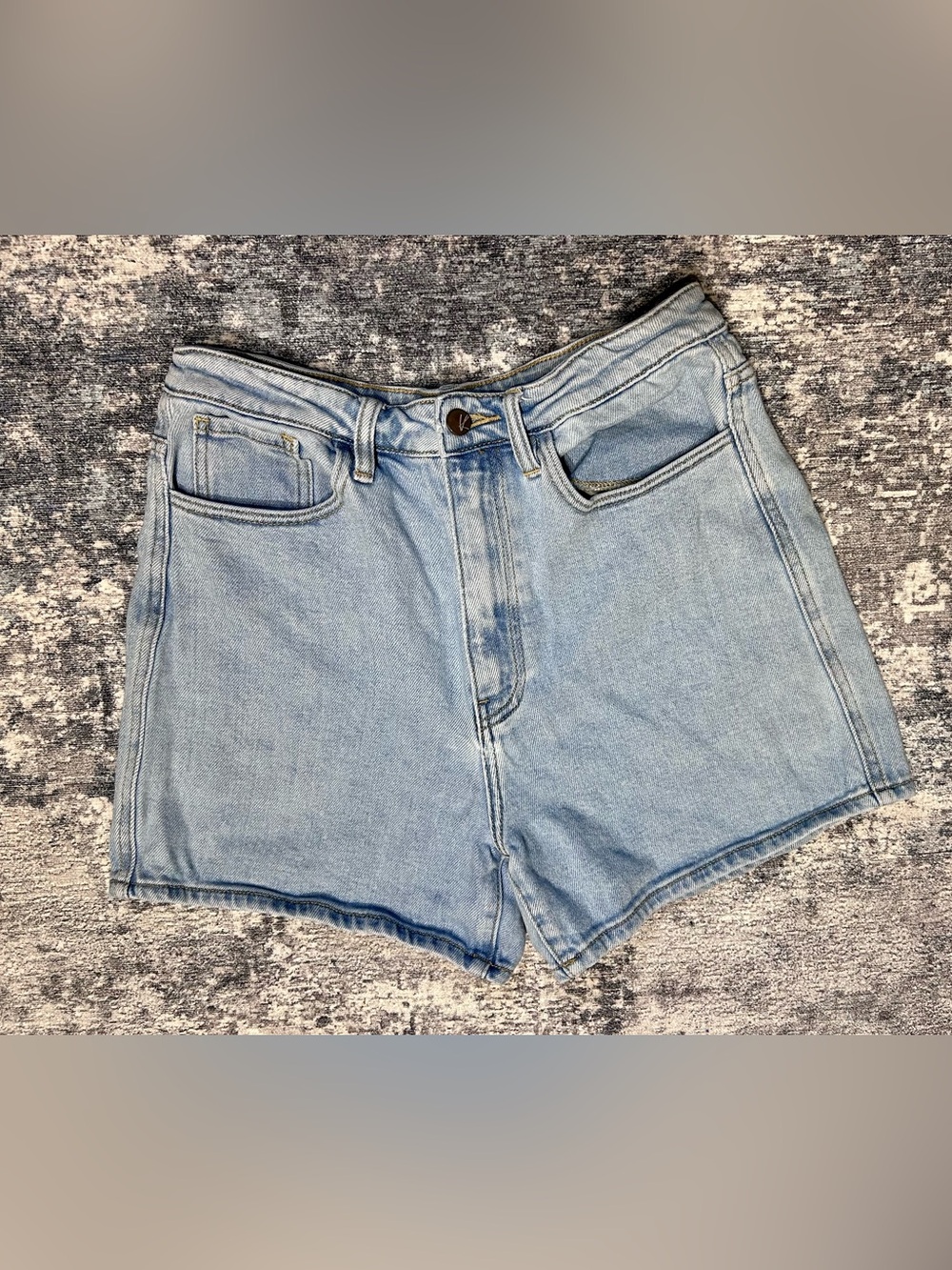 KanCan Light Blue High-Rise Jean Shorts